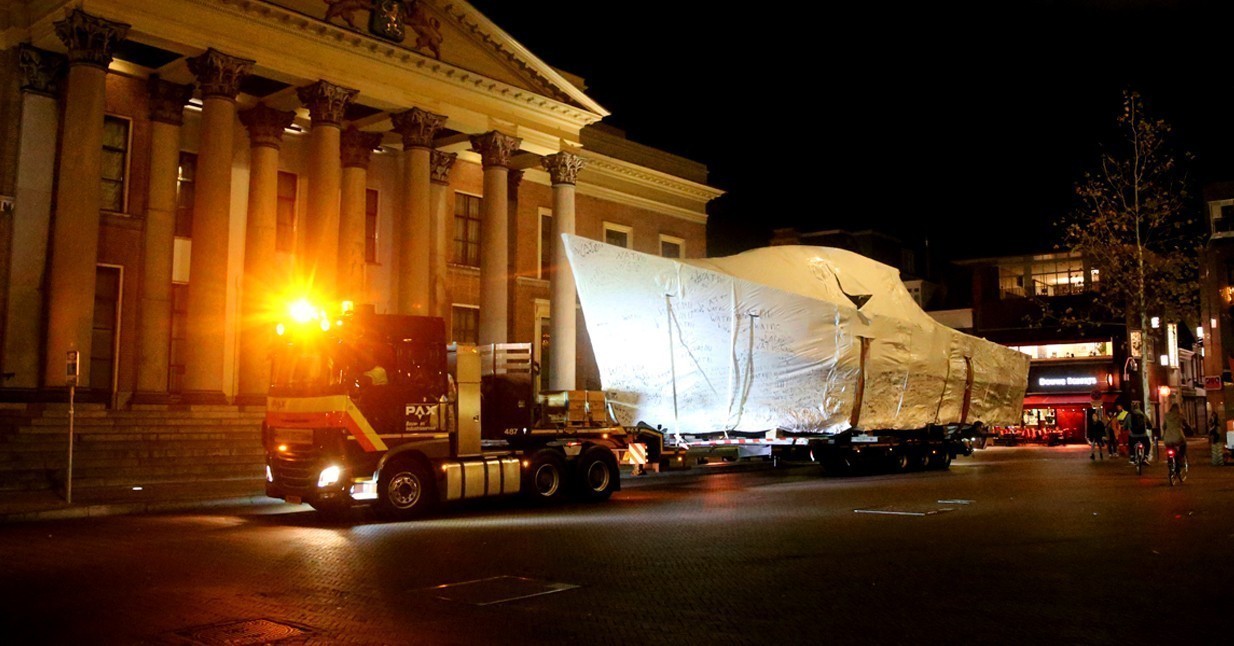 Paper-Mâché Boat Lands on Mata Hari Square