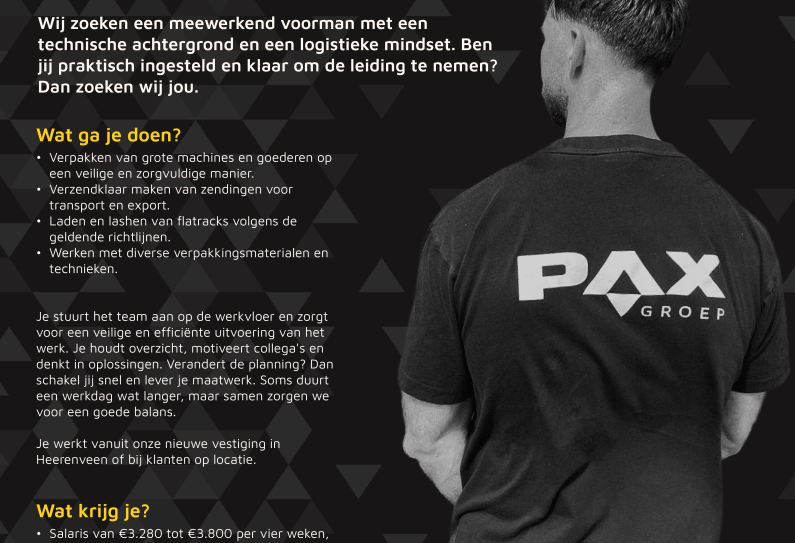 Vacature voorman 07072026